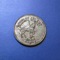 (1) Fantasy Island Rides Coin Gaming Token Vintage Collectible