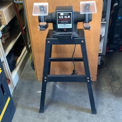 Vintage Sears CRAFTSMAN Industrial Rated 1/2 HP Bench Grinder