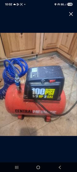100 PSI CENTRAL PNEU MATIC 3 GALLON AIR COMPRESSOR **no air