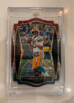 2020 Panini Select - Premier Level Jordan Love #147 Tri-Color Prizm Die-Cut (RC)