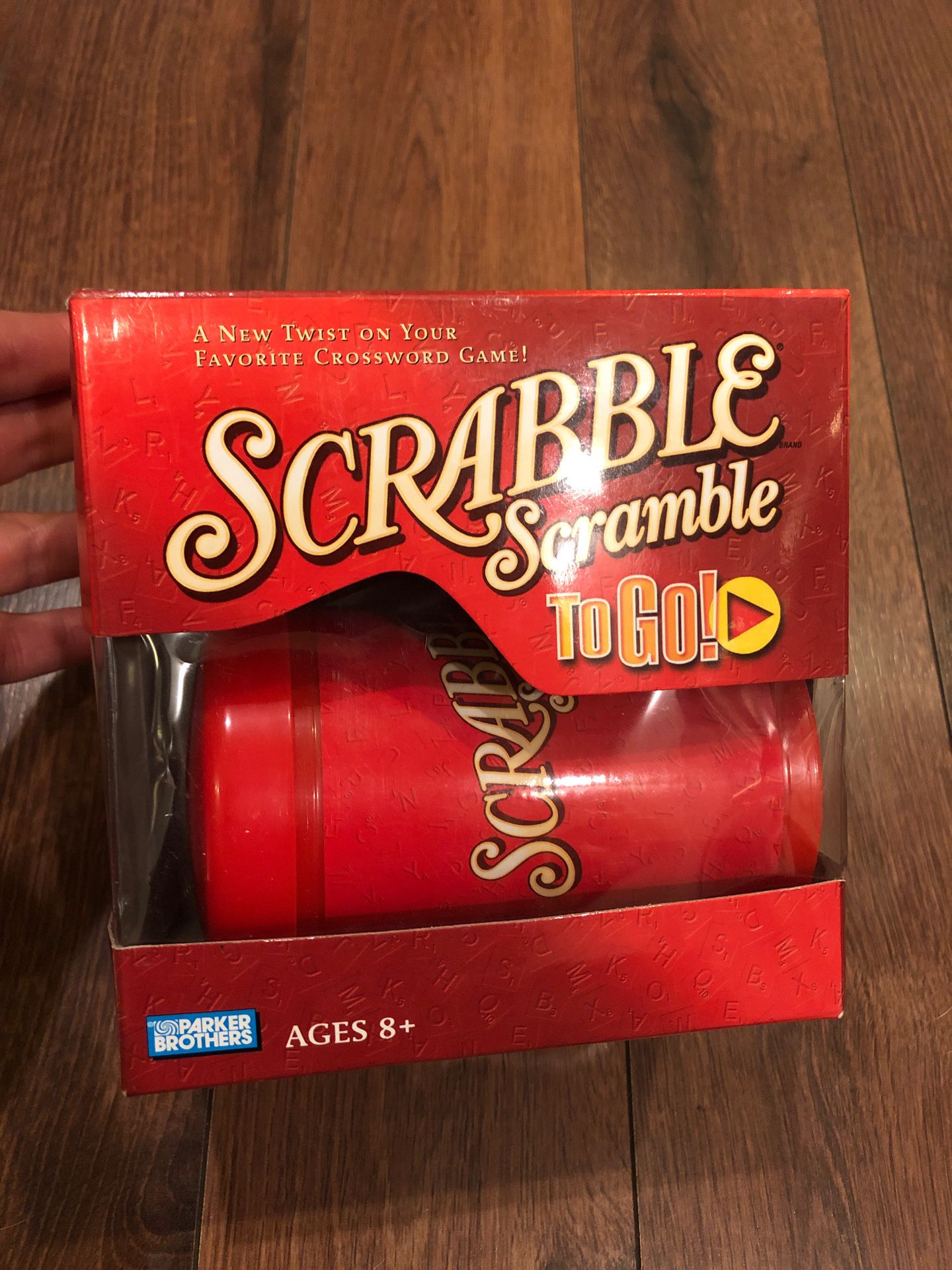 New Scrabble Scramble - travel version - Ages eight and up - two or more players
