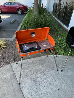 New 20000 btu Propane Portable 2 Burners BBQ Grill Outdoor Camping Stove