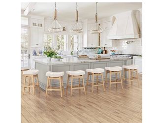 Set of 7 Backless Counter Stools