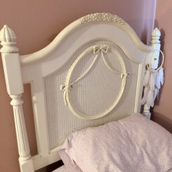 Shabby Chic Twin Headboard With Side Table