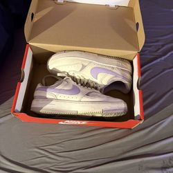 White And Purple Air Force 1s