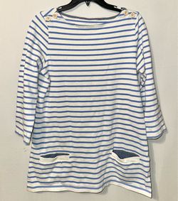 Blue and White Shirt