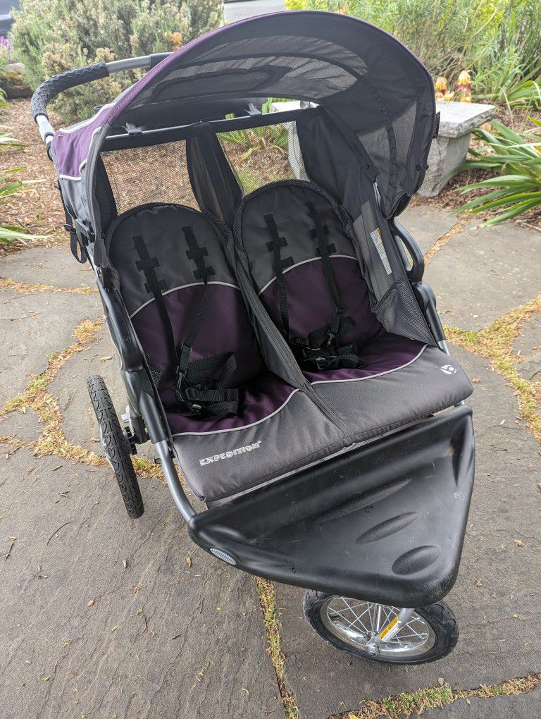 Baby Trend Expedition Double Stroller Walking Jogging Jogger 