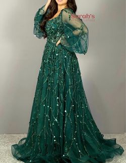 Green evening gown size 8