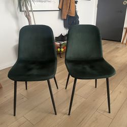 Allmodern Pair Velvet Dining Chairs 