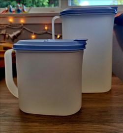 Set of 2 Tupperware Pitchers Containers