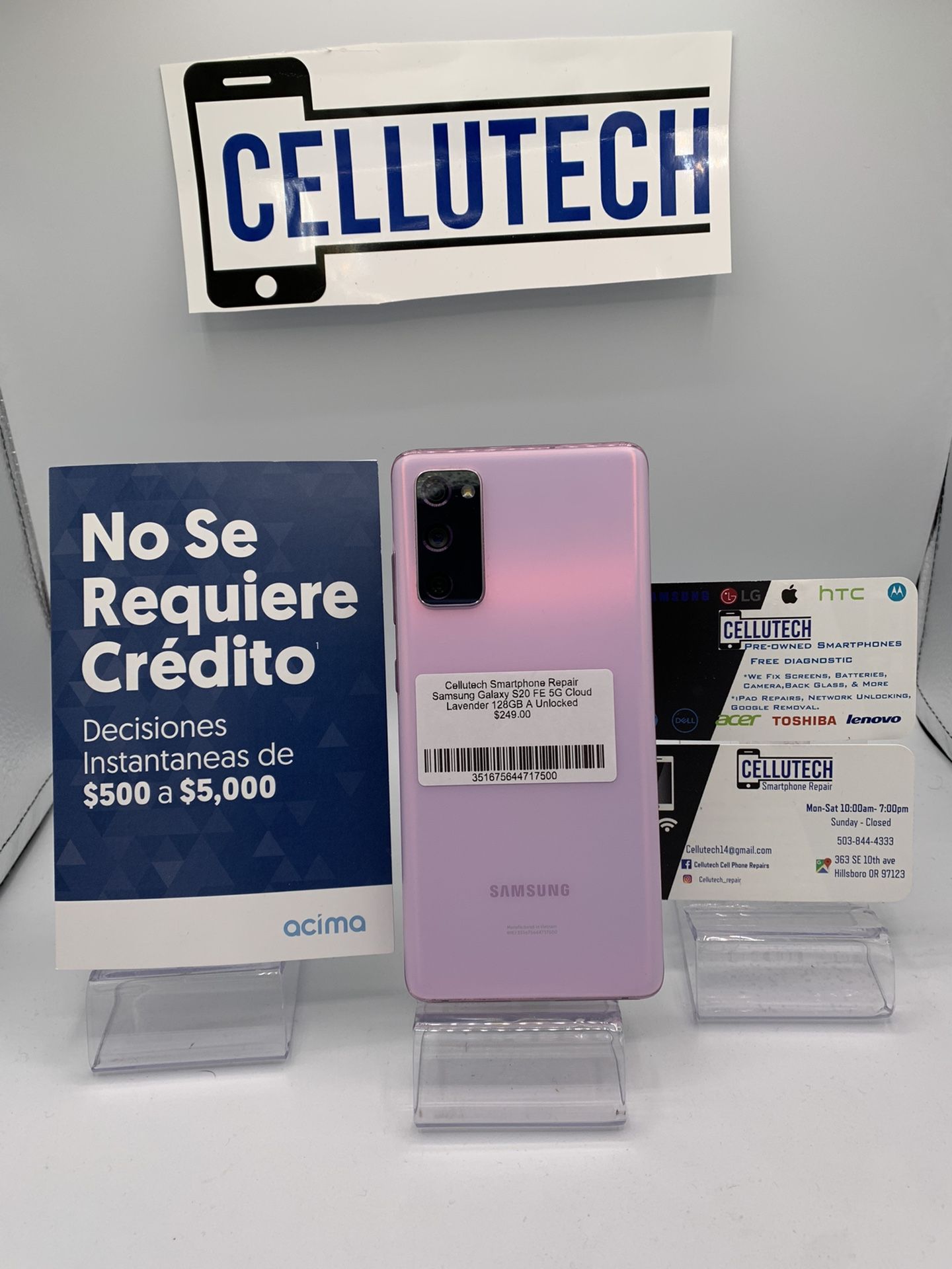 Samsung Galaxy S20 FE 5G Cloud Lavender 128GB Unlocked for