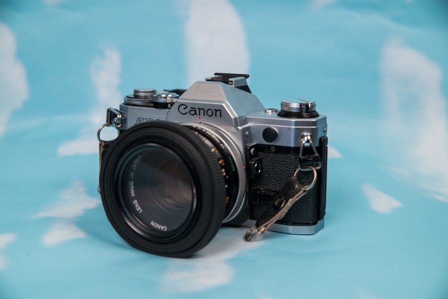 Canon AE-1 50mm SLR Manual Focus Camera (Chrome)