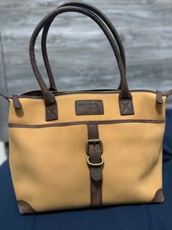 Baseballism Brown & Tan Glove Leather Handbag