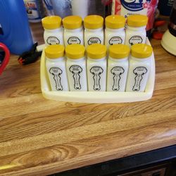 1930's Griffiths  Glass Spice Rack