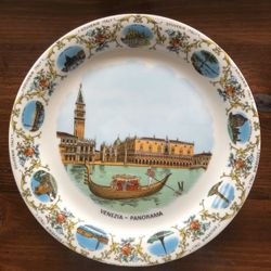 Italy Souvenir decor plate on the wall, 9.5 in