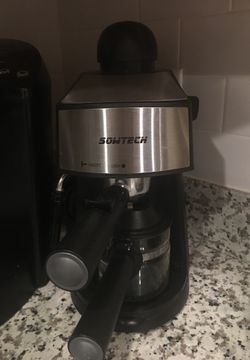 Sowtech espresso machine with milk steamer