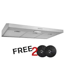 AKDY 36 in. 58 CFM Convertible Under Cabinet Range Hood in Brushed Stainless Steel with 2 Carbon Filters and Push Button