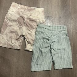2 pairs of biker shorts size Medium