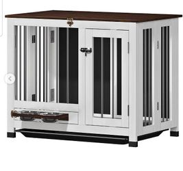 Large Dog Crate Furniture is a 47.2-inch indoor wooden kennel
