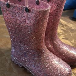 Sparkly Rain Boots Size 10