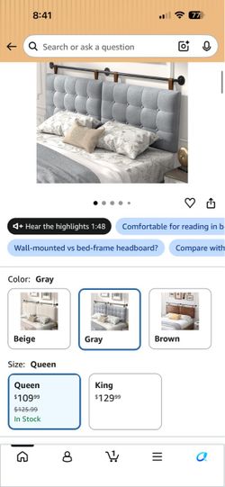 HouseMila Headboards for Queen Size Bed,Head Board Wall Mounted Headboard with Fine Linen Upholstery and Button Tufting, Adjustable Heigh Headboard fo