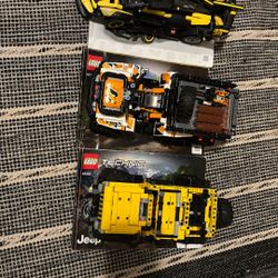 Lego Technic. Bugatti , Quad Bike 6x6 and Yellow Jeep