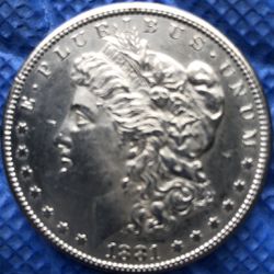 1881-S 90% Silver Morgan Silver Dollar (B)