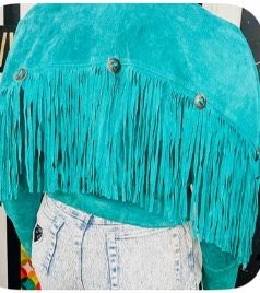 Vintage Teal Suede Jacket