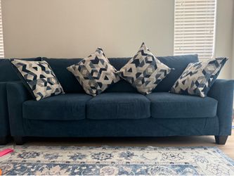 Blue Denim Ashley 3 + 2 Sofa - Like New