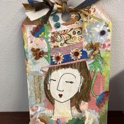 Pretty Little Lady On Strong Tag Board