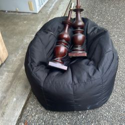 Bean Bag Chair And Lamps 