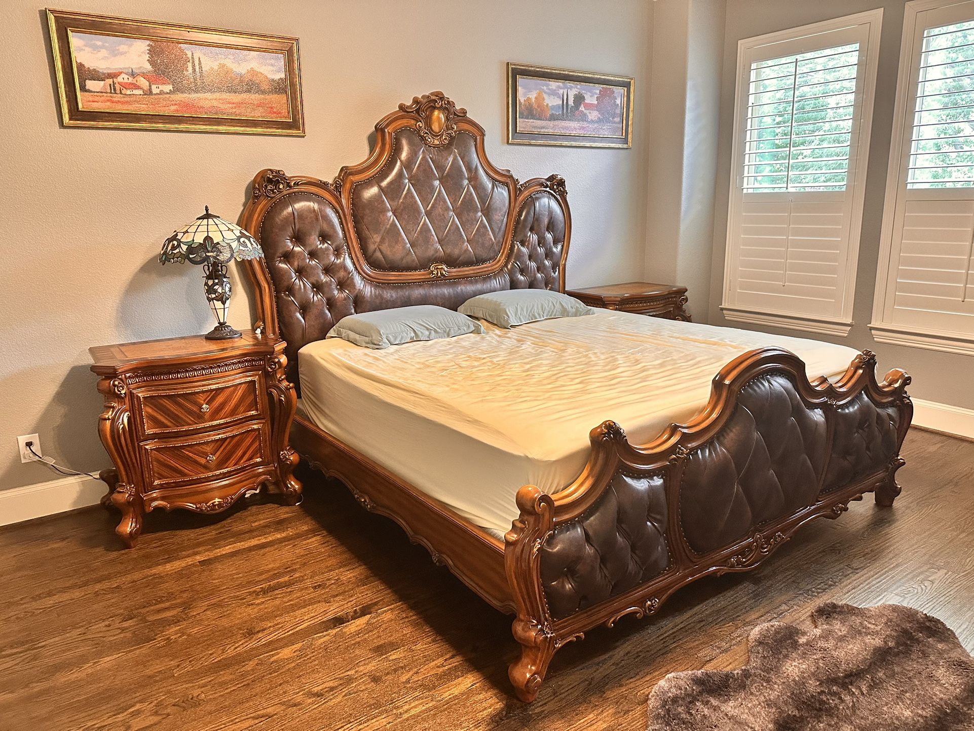 King Size Bed With Night Stands will Set Open To Offer