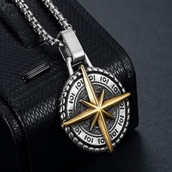 Compass pendant necklace