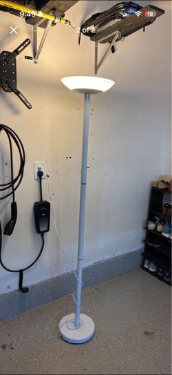 Tall light with dimmer knob