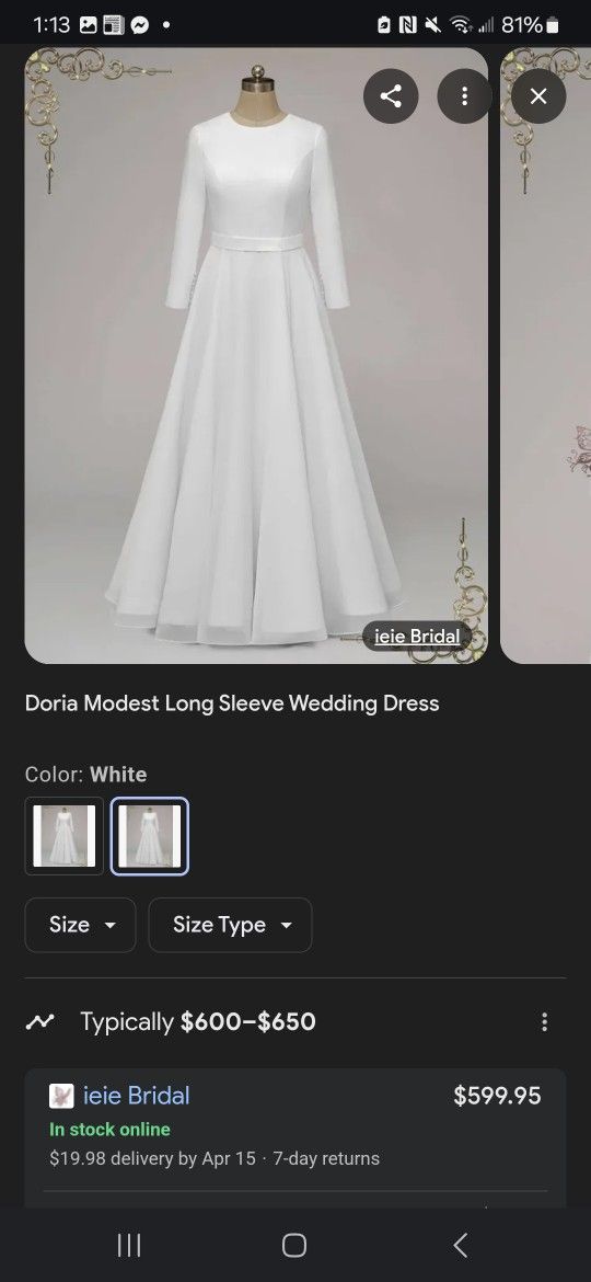 New With Tag Ieie Bridal White Dress Elegant And Class Never Used
