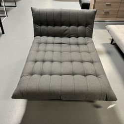 Dark Gray Multi-Functional Click Clack Plush Futon