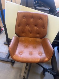 Tan leather chair