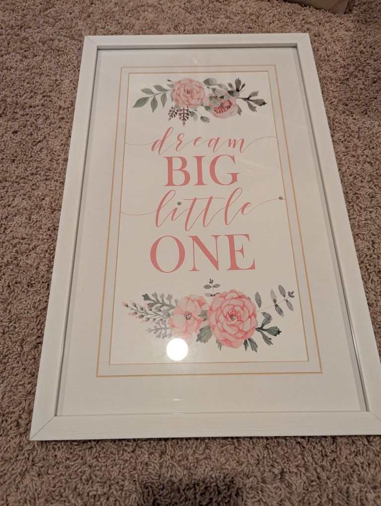 Dream Big Little One Nursery Framed Art