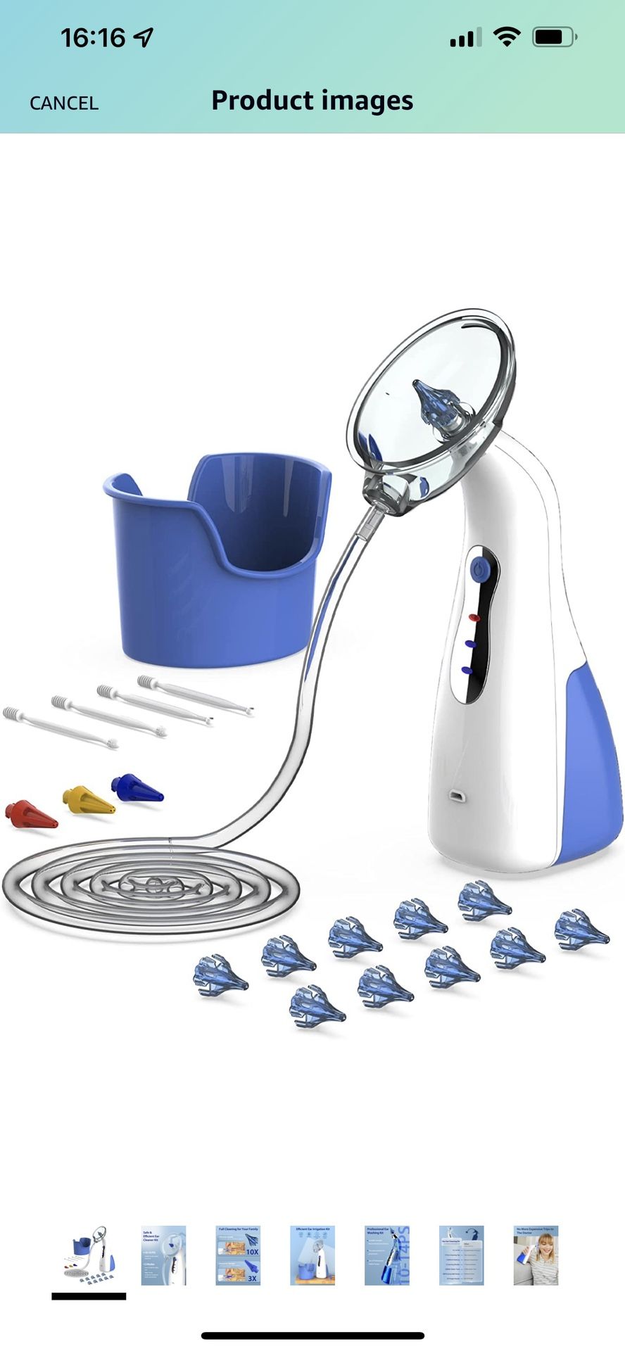 Ear Wax Removal Tool, Professional Electric Ear Cleaning Kit, Ear Irrigation System Kit for Adults & Kids, Safe and Easy Ear Cleaner, Earwax Rinse Cle