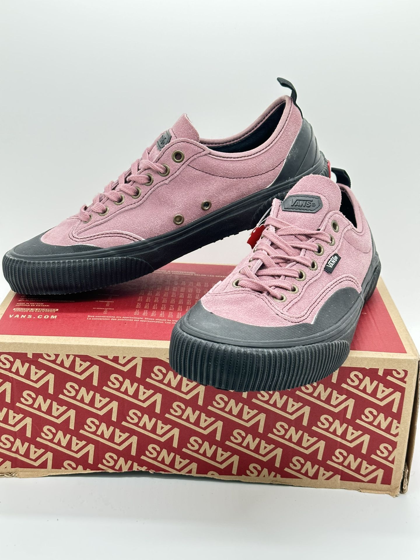 Vans Destruct Sf Nostalgia Rose/Black Suede Sneaker Shoes Sz8.5 New