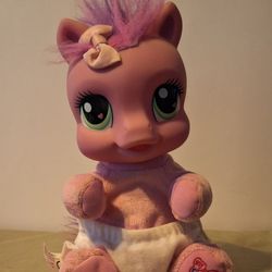 My Little Pony SkyWishes Play-N-Carry Plush-Talks & Moves! Works Like-New 