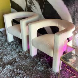 Set Of Cream Chairs