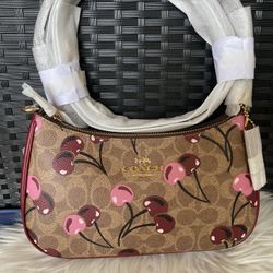 Coach Teri Shoulder Bag With Cherry Print 