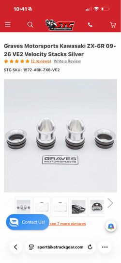 Graves motorsports velocity stacks ve2 zx-6r 2009-2023