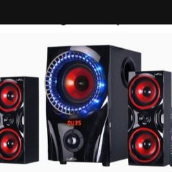 Home Theater Stereo USB FM Audio System Bass Sound Speakers Wireless Bluetooth
