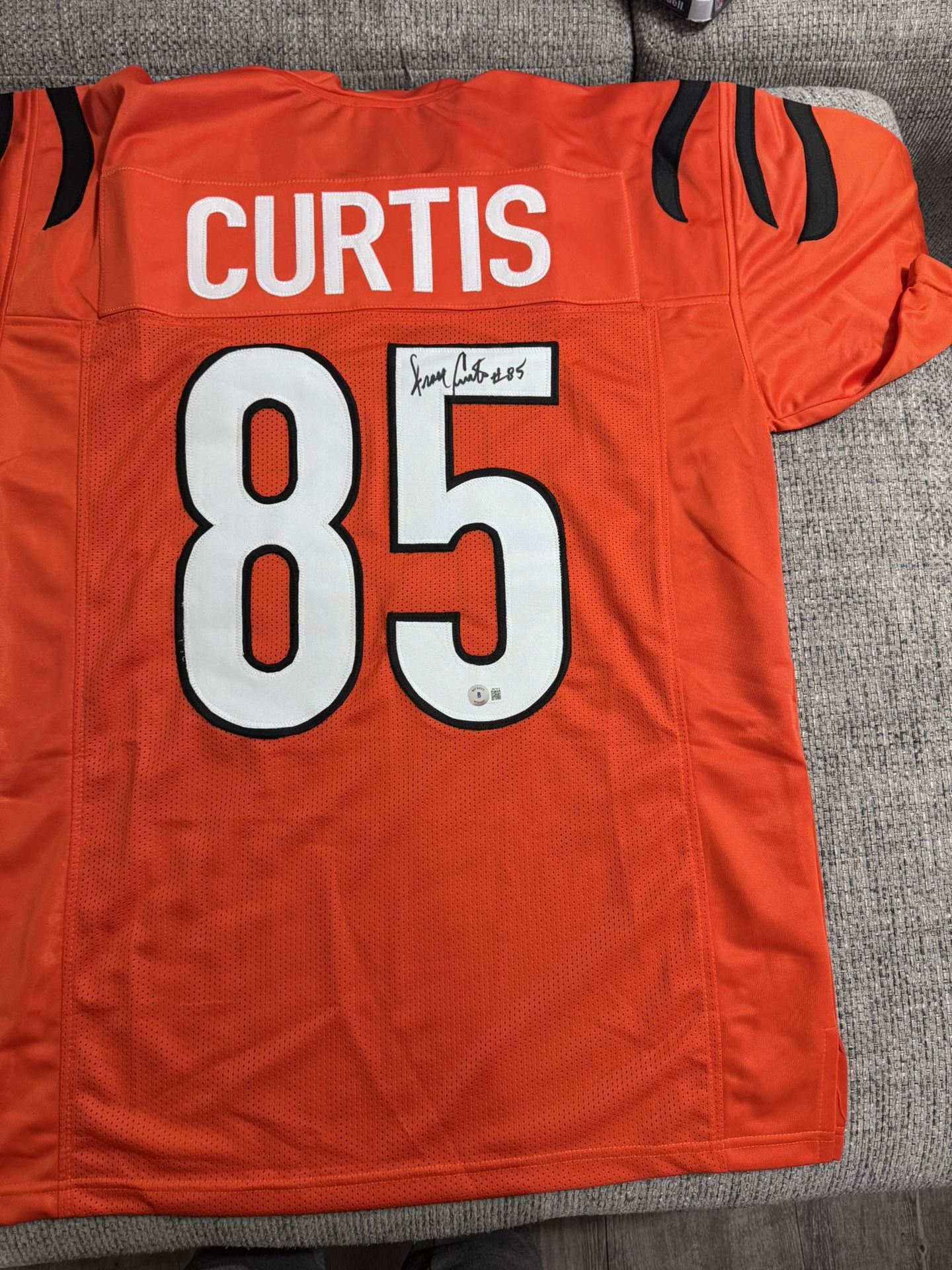Isaac Curtis Signed Autograph Custom Jersey - Beckett Coa - Cincinnati Bengals