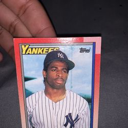 1990 TOPPS #61 Deion Sanders Error Baseball Card