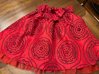 The childrenβs pace red party skirt with glitter size 6/7