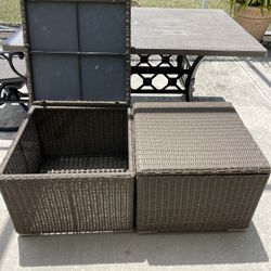 Storage Ottomans, Outdoor Set