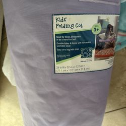 Kids Folding Cot Purple Nap 